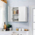 Storage Cabinet with Wall-Mounted, Easy Assembly, Adjustable Shelf