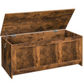 Storage Chest with 100cm, Wood, Bench Rustic Brown, Blanket Box Safety - Rustic Brown option