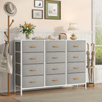 Storage & Organisation with 12-Drawer Fabric Chest Tall Bedroom Unit - product gallery image 3