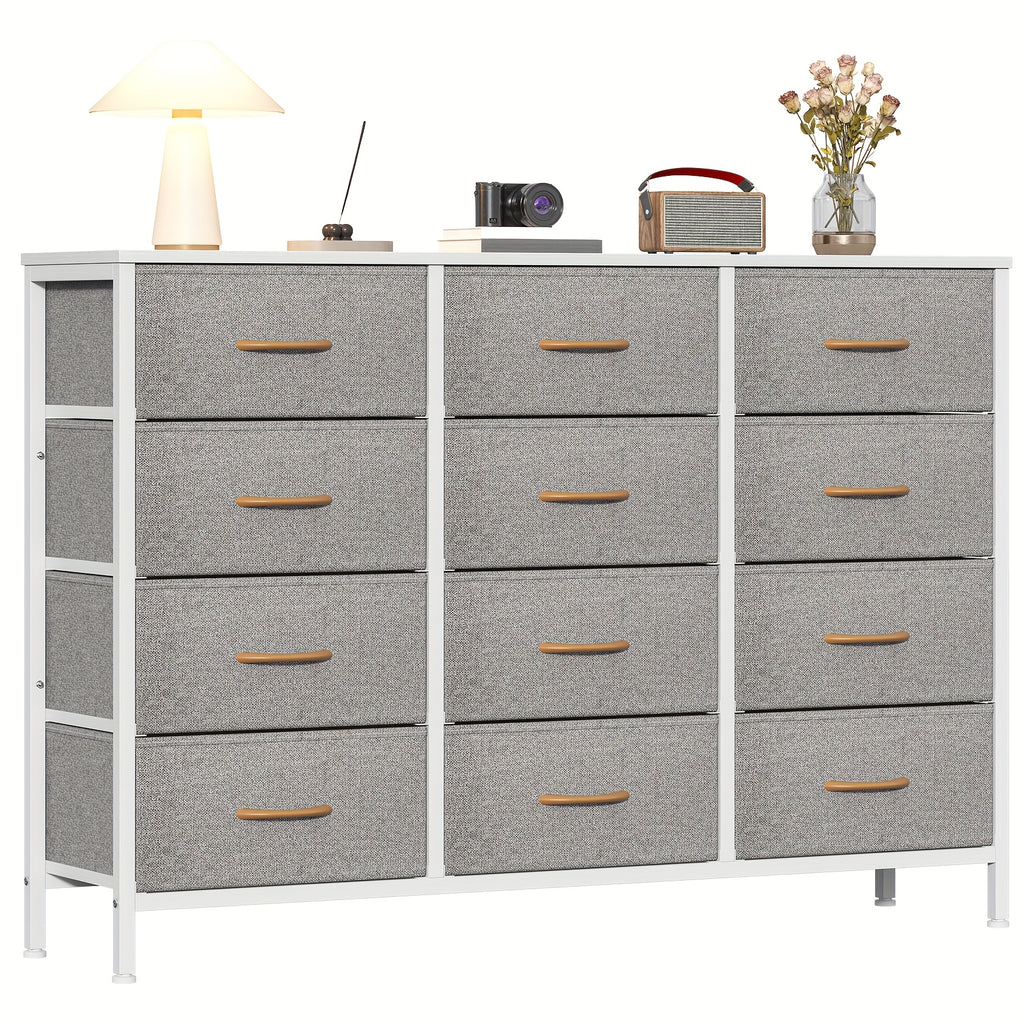 Storage & Organisation with 12-Drawer Fabric Chest Tall Bedroom Unit - product gallery image 5