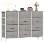 Storage & Organisation with 12-Drawer Fabric Chest Tall Bedroom Unit - product gallery image 5