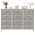 Storage & Organisation with 12-Drawer Fabric Chest Tall Bedroom Unit - product gallery image 7