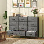 Storage & Organisation with 12-Drawer Fabric Chest Tall Bedroom Unit - product gallery image 8