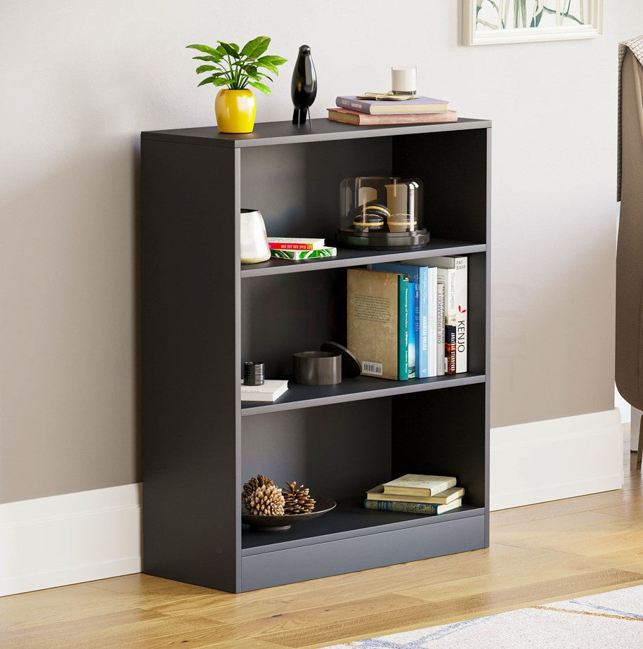 Storage & Organisation with Wood, 3 Tier Low Bookcase 3-Tier Wooden Display Shelves - product gallery image 10