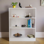 Storage & Organisation with Wood, 3 Tier Low Bookcase 3-Tier Wooden Display Shelves - product gallery image 11