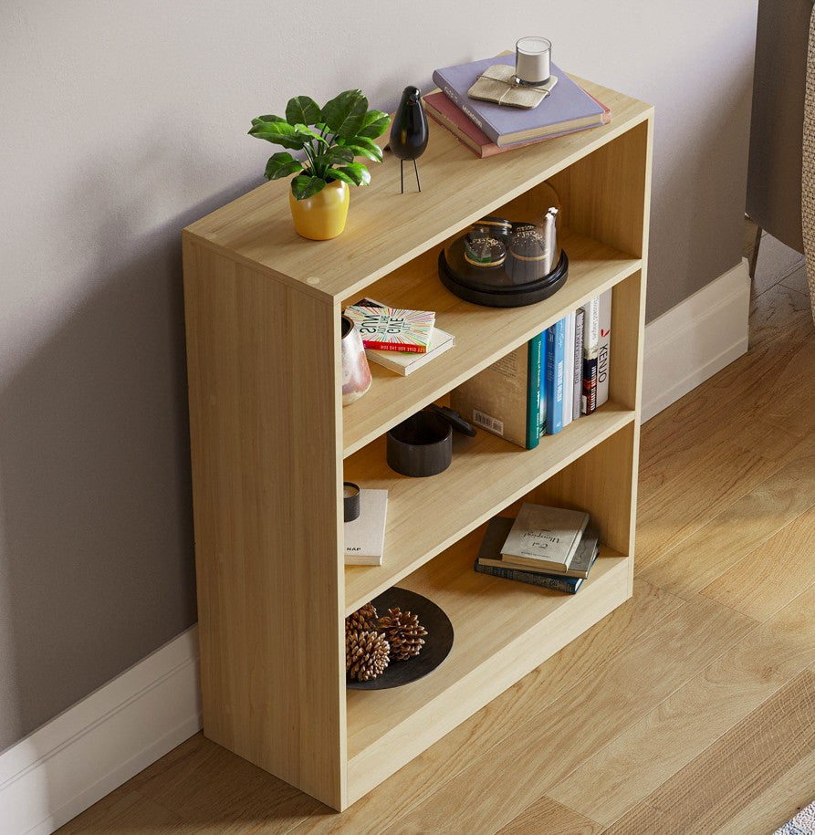 Storage & Organisation with Wood, 3 Tier Low Bookcase 3-Tier Wooden Display Shelves - product gallery image 12