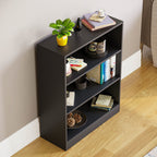 Storage & Organisation with Wood, 3 Tier Low Bookcase 3-Tier Wooden Display Shelves - product gallery image 2