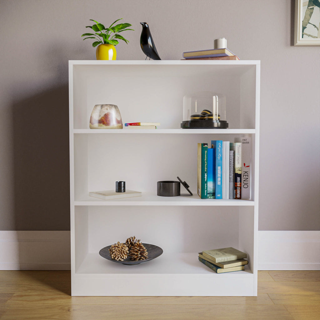 Storage & Organisation with Wood, 3 Tier Low Bookcase 3-Tier Wooden Display Shelves - product gallery image 9