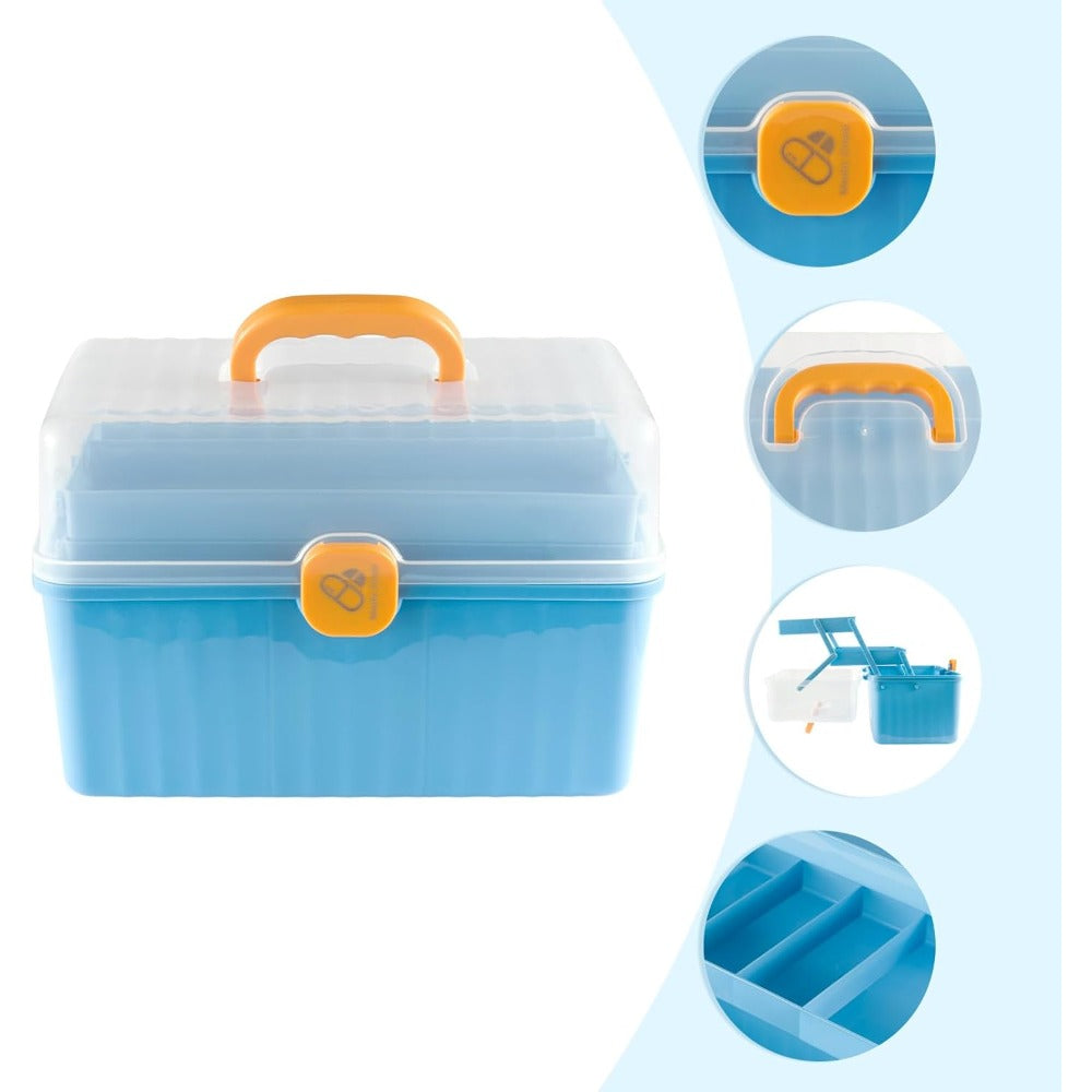 Storage Organiser with Foldable, Plastic, 3-Layer Multipurpose Box Large Capacity - product gallery image 10