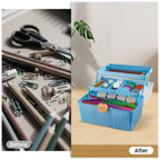 Storage Organiser with Foldable, Plastic, 3-Layer Multipurpose Box Large Capacity - product gallery image 4