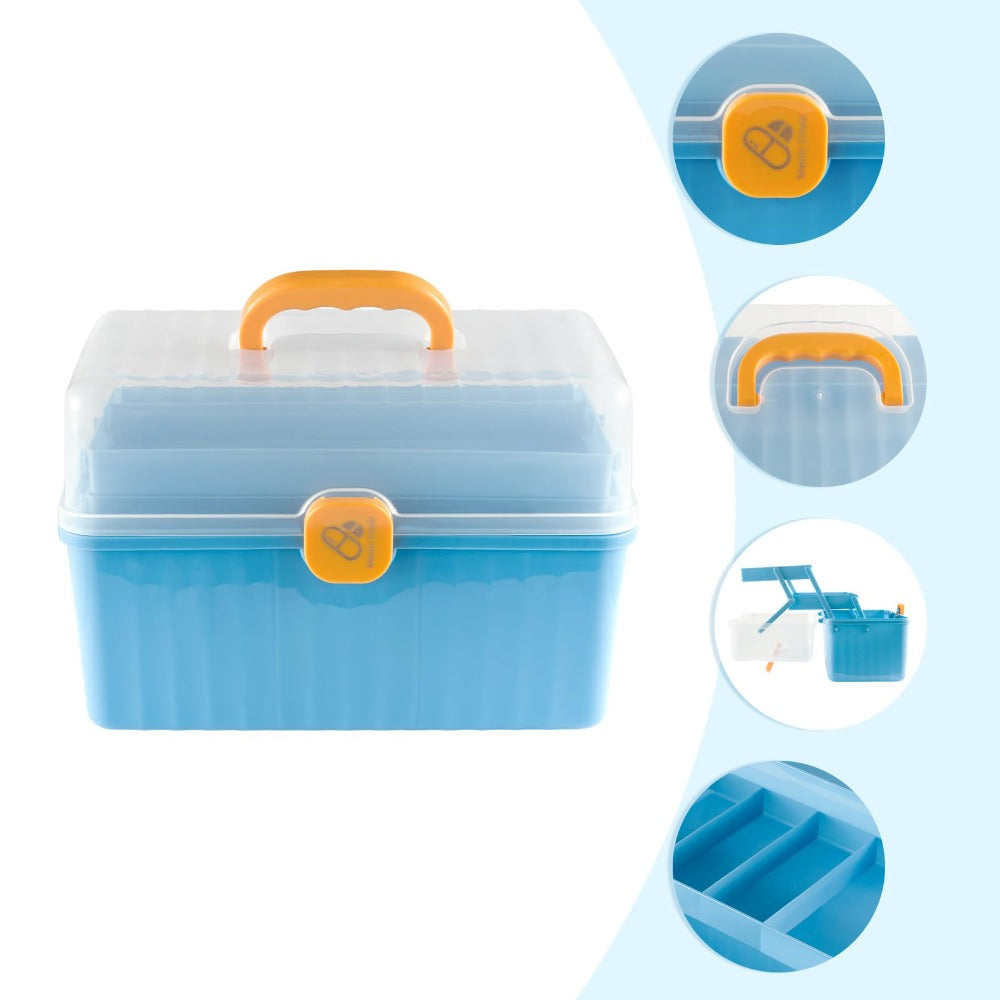 Storage Organiser with Foldable, Plastic, 3-Layer Multipurpose Box Large Capacity - product gallery image 5