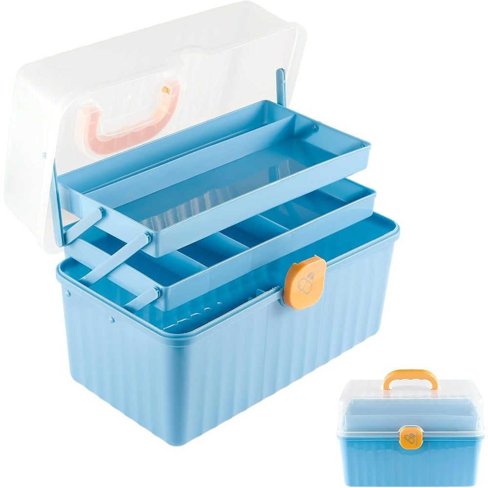 Storage Organiser with Foldable, Plastic, 3-Layer Multipurpose Box Large Capacity - product gallery image 6