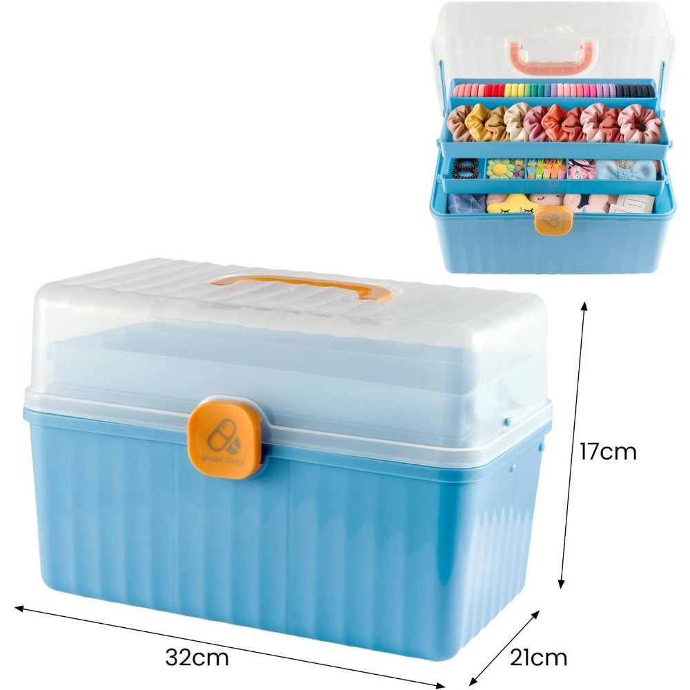 Storage Organiser with Foldable, Plastic, 3-Layer Multipurpose Box Large Capacity - product gallery image 7