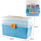 Storage Organiser with Foldable, Plastic, 3-Layer Multipurpose Box Large Capacity - product gallery image 7