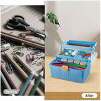 Storage Organiser with Foldable, Plastic, 3-Layer Multipurpose Box Large Capacity - product gallery image 9