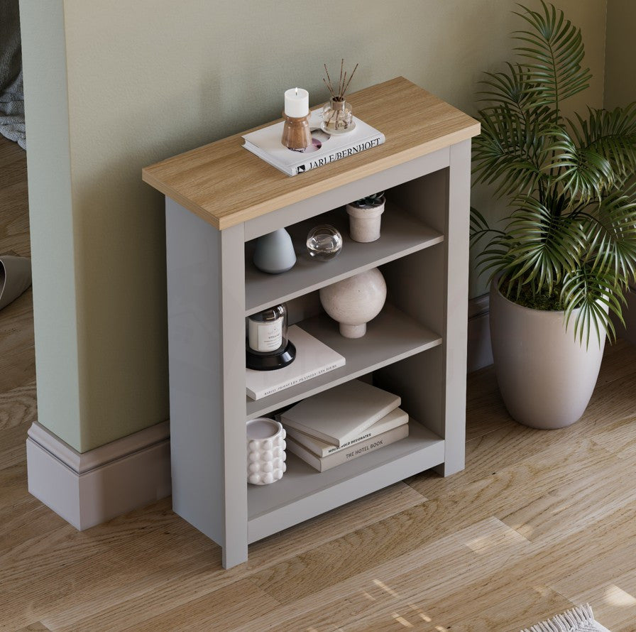 Storage Organiser with Freestanding, Wood, 3-Tier Bookcase Shaker Style Shelving Unit - product gallery image 12