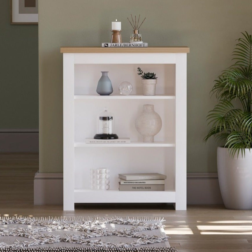 Storage Organiser with Freestanding, Wood, 3-Tier Bookcase Shaker Style Shelving Unit - product gallery image 3