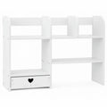 Storage Organiser with Multi-Layer Elevated Desktop Shelf - White option