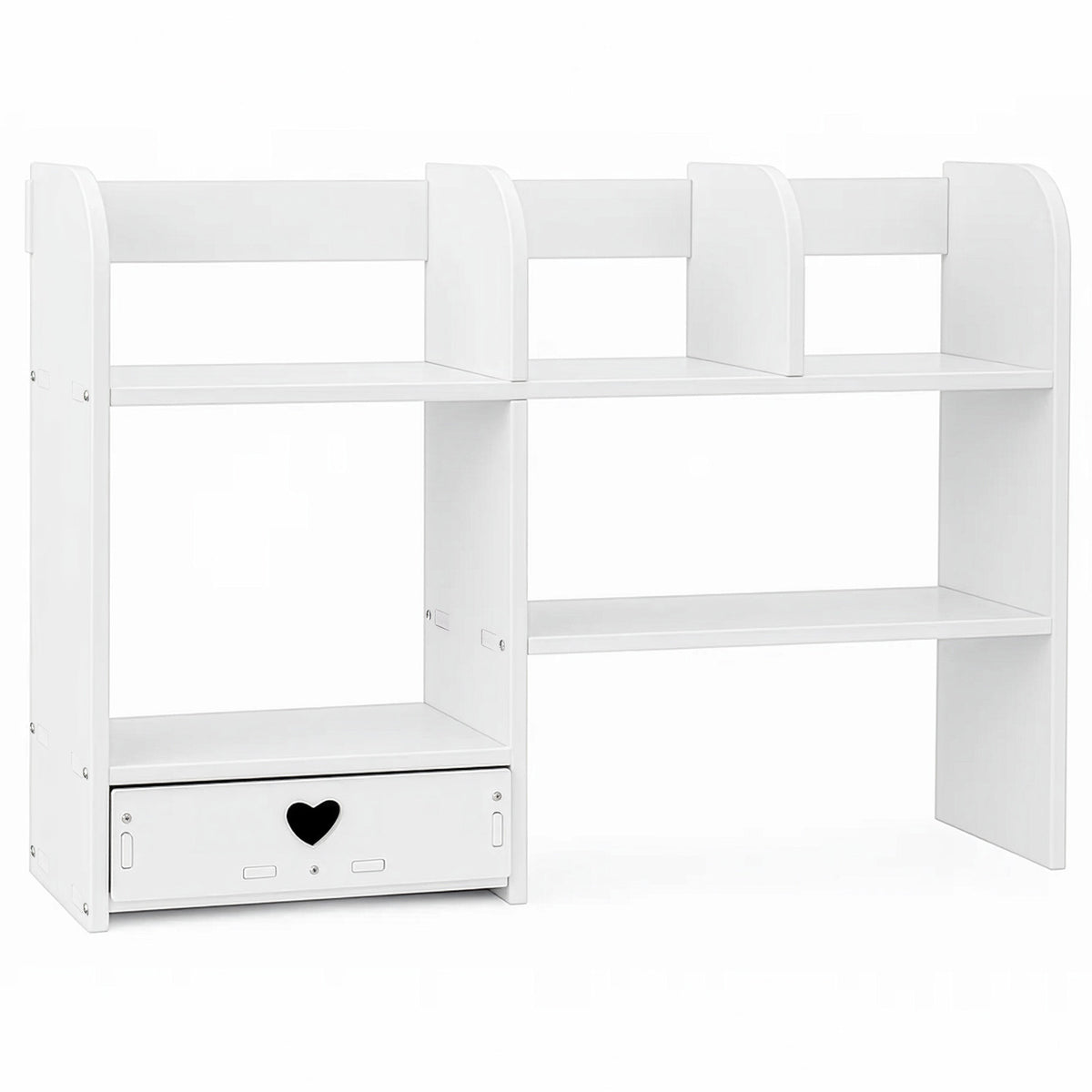 Storage Organiser with Multi-Layer Elevated Desktop Shelf - White option