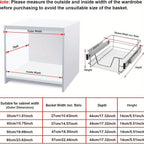 Storage Organiser with Pull-Out, 600mm, Metal for bedrooms - product gallery image 5