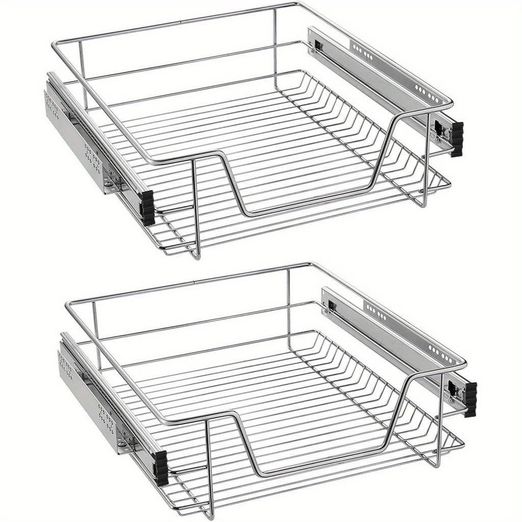 Storage Organiser with Pull-Out, 600mm, Metal for bedrooms - Suitable for 500 mm cabinet width-2 pieces option