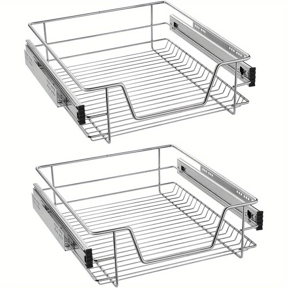 Storage Organiser with Pull-Out, 600mm, Metal for bedrooms - Suitable for 500 mm cabinet width-2 pieces option