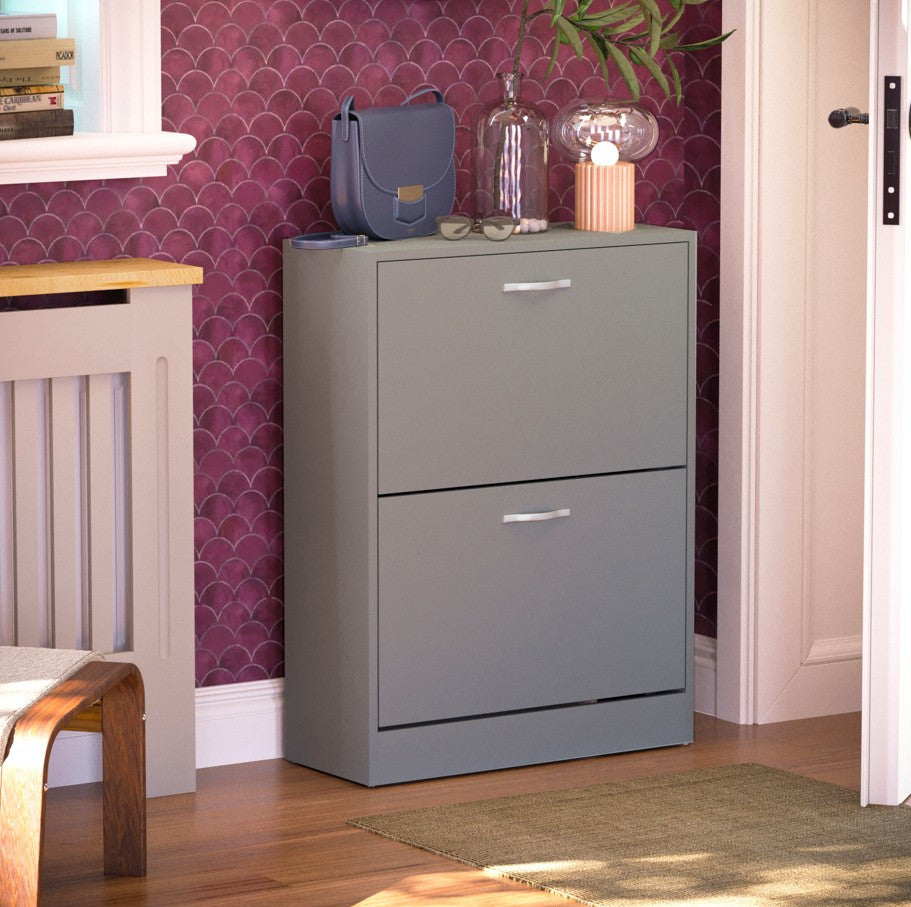 Storage Organiser with Stainless Steel, Shoe Cabinet Spacious Drawers Stainless Steel - product gallery image 14