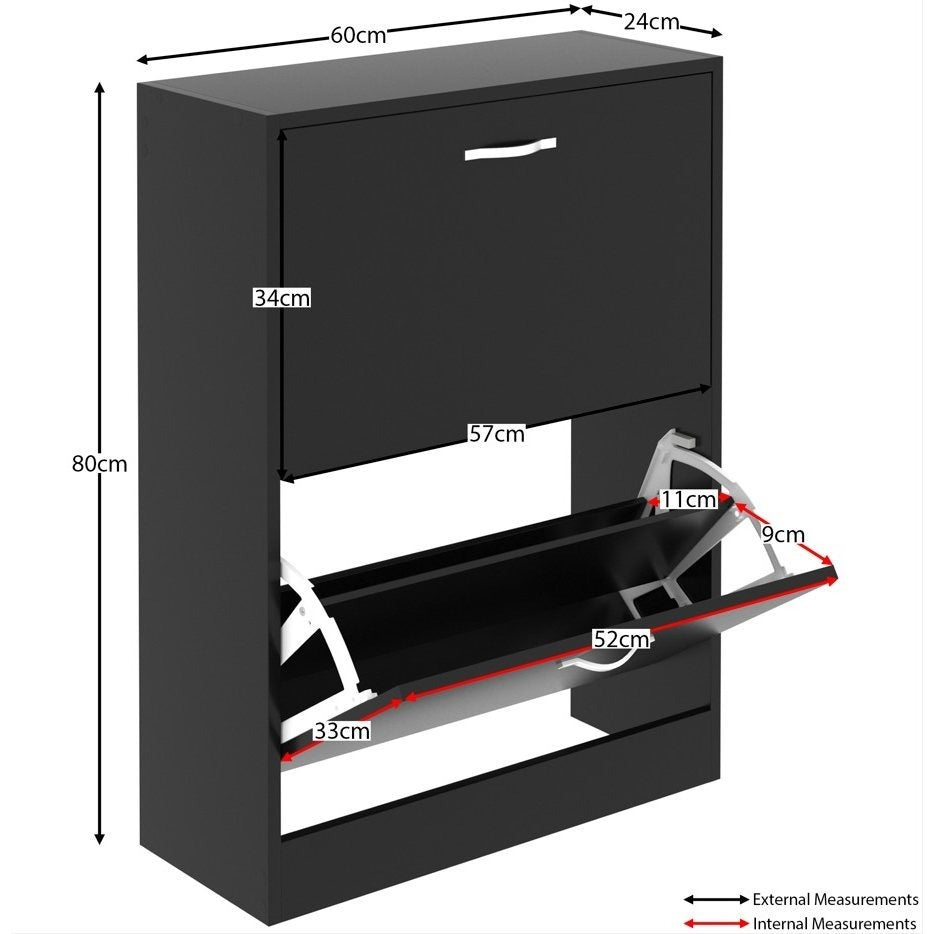 Storage Organiser with Stainless Steel, Shoe Cabinet Spacious Drawers Stainless Steel - product gallery image 4