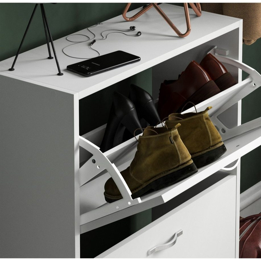 Storage Organiser with Stainless Steel, Shoe Cabinet Spacious Drawers Stainless Steel - product gallery image 9