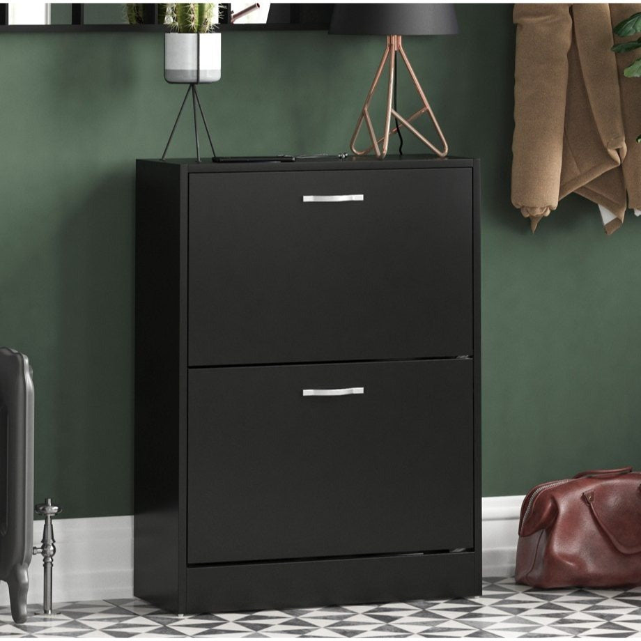 Storage Organiser with Stainless Steel, Shoe Cabinet Spacious Drawers Stainless Steel