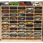 Storage Organiser with Wall-Mounted, Wheels, Wood for bedrooms - product gallery image 4