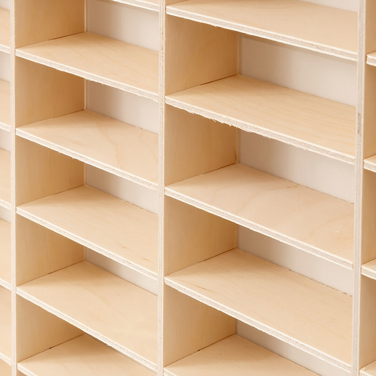 Storage Organiser with Wall-Mounted, Wheels, Wood, Wooden Car Model Display Rack Grid - product gallery image 3