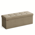 Storage Ottoman with 110cm, 300kg, Bench Legs End of Bed Bench - Camel Brown option