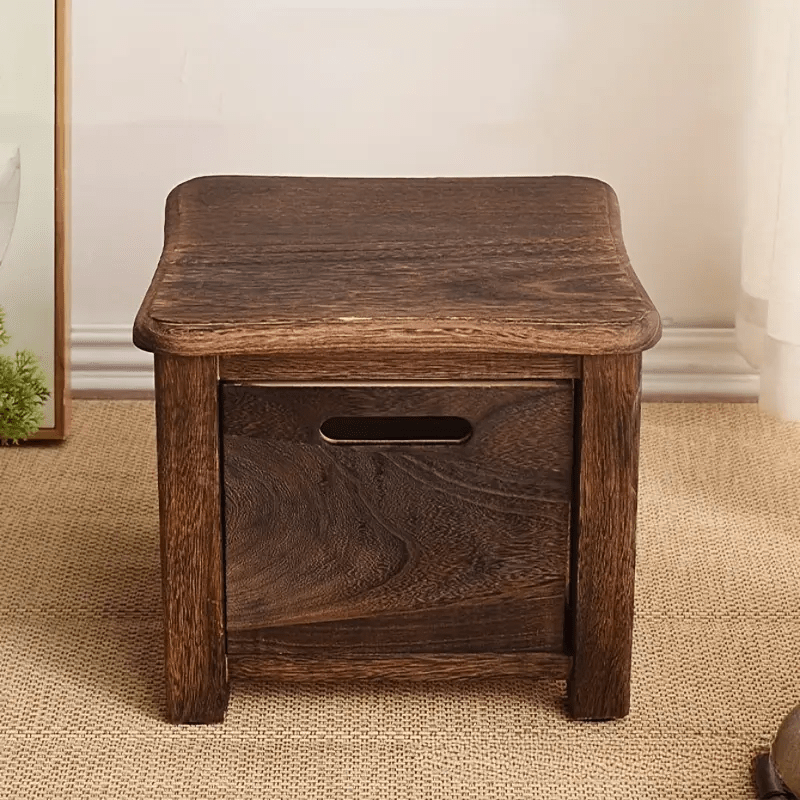 Storage Ottoman with Drawers Compact Bedroom Living Room Footstool