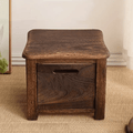 Storage Ottoman with Drawers Compact Bedroom Living Room Footstool
