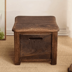 Storage Ottoman with Drawers Compact Bedroom Living Room Footstool