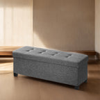Storage Ottoman with Foldable, Non-Slip, Easy Assembly, 110cm - product gallery image 2