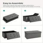 Storage Ottoman with Space-Saving, Foldable, 300kg - product gallery image 12
