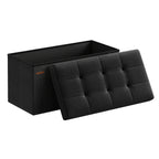 Storage Ottoman with Space-Saving, Foldable, 300kg, Velvet - product gallery image 2