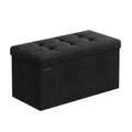 Storage Ottoman with Space-Saving, Foldable, 300kg, Velvet