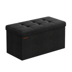 Storage Ottoman with Space-Saving, Foldable, 300kg, Velvet