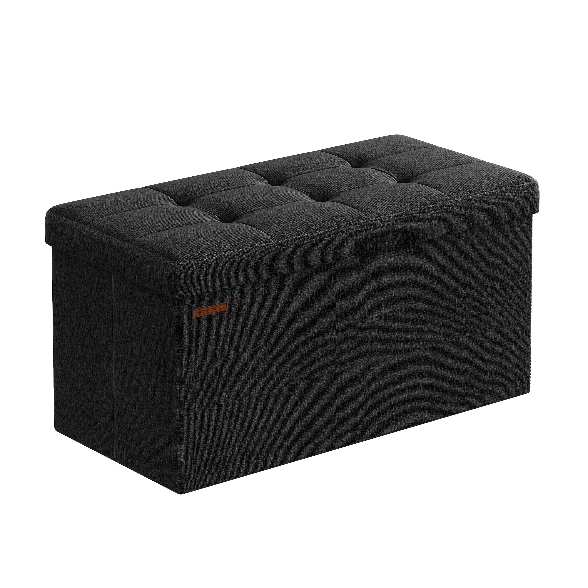 Storage Ottoman with Space-Saving, Foldable, 300kg, Velvet