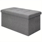 Storage Ottoman with Space-Saving, Foldable Bench Lid 76x38x38cm Extra Seat - product gallery image 8