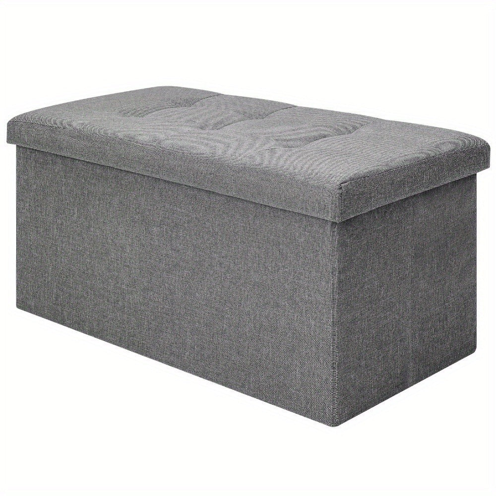 Storage Ottoman with Space-Saving, Foldable Bench Lid 76x38x38cm Extra Seat - product gallery image 8