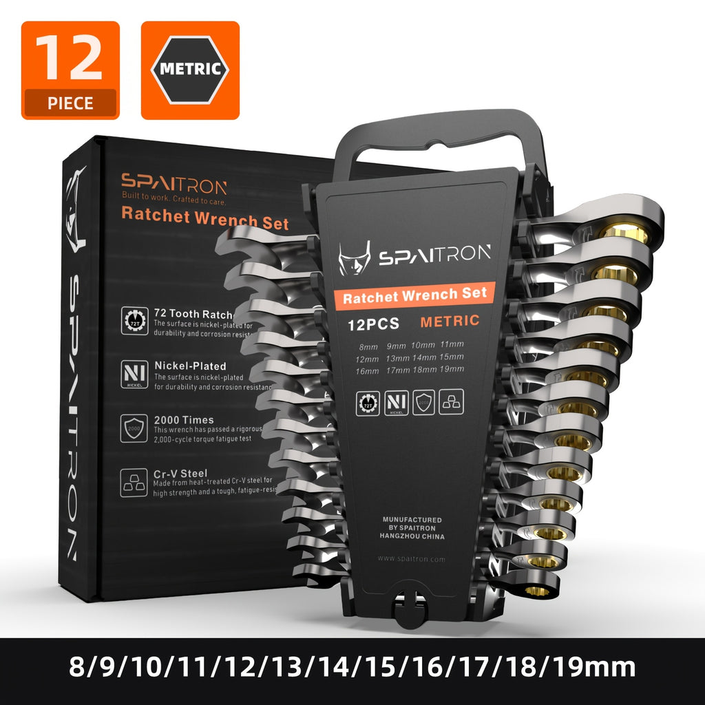Storage Rack with 19mm, Plastic, 8pcs, SPAITRON Ratchet Spanner Wrench 6-19mm - product gallery image 3