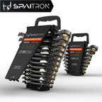 Storage Rack with 19mm, Plastic, 8pcs, SPAITRON Ratchet Spanner Wrench 6-19mm