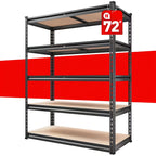 Storage Rack with 300kg, Metal, 5-layer Steel Frame Capacity 150-300kg, Home
