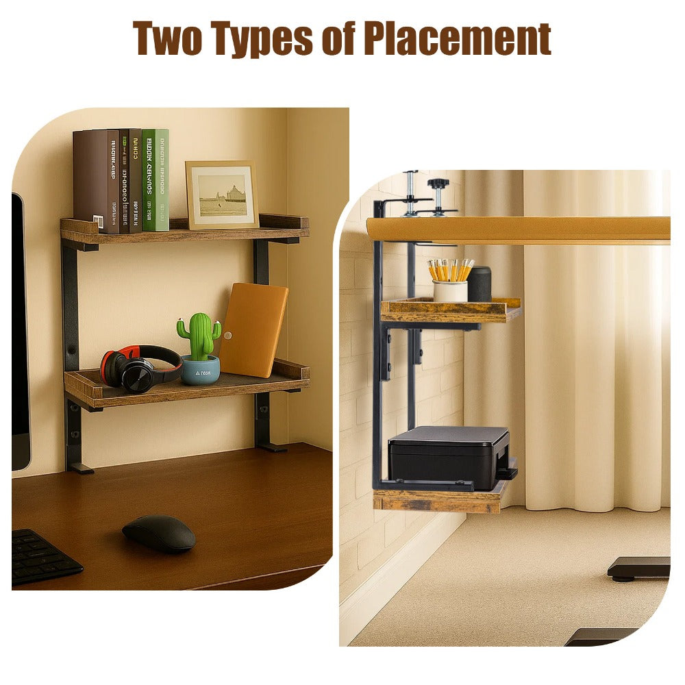 Storage Rack with Adjustable Height, Adjustable Shelf, Wood - product gallery image 10