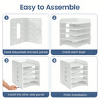 Storage Rack with Desktop File Organiser Letter Tray A4 - product gallery image 6
