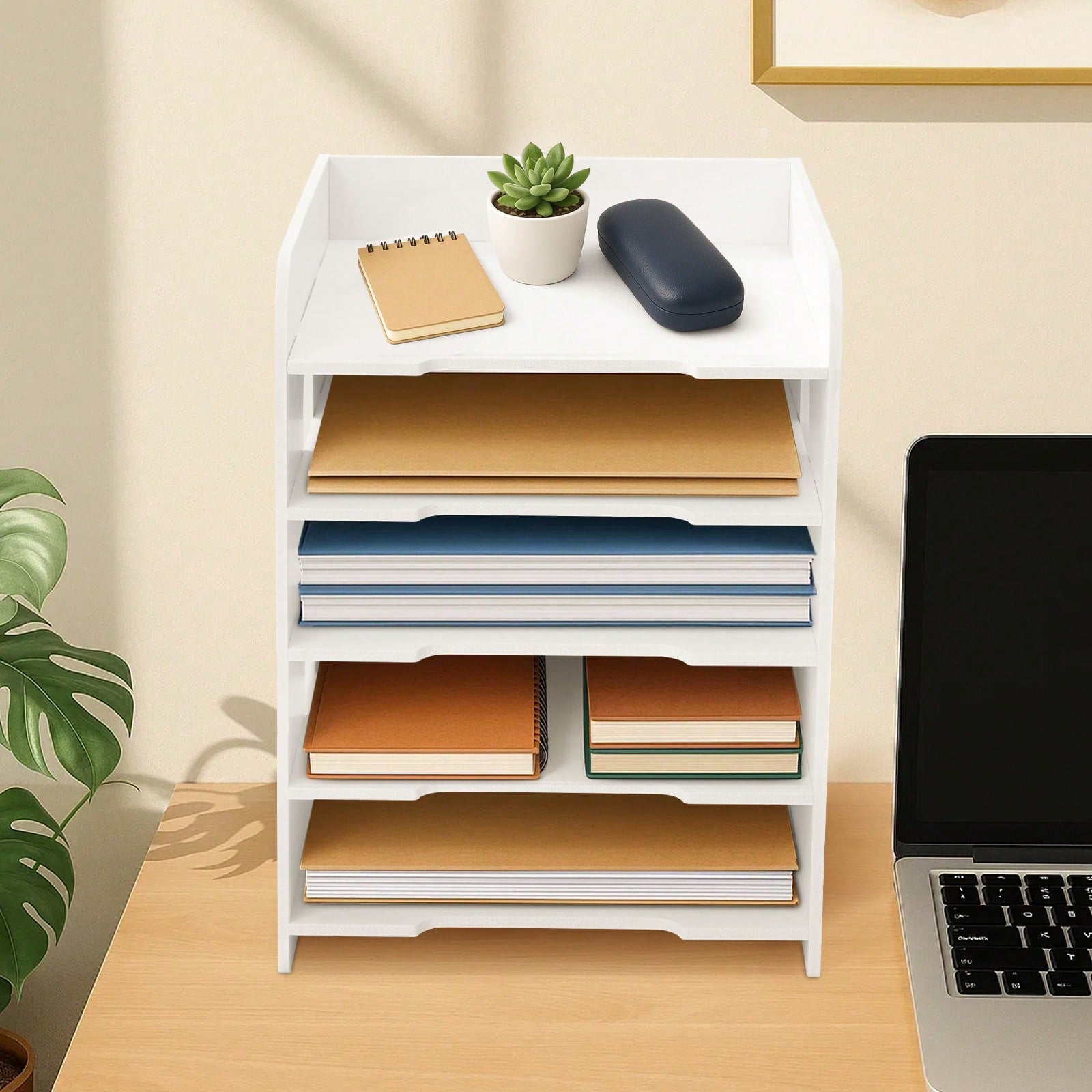 Storage Rack with Desktop Paper Organiser A4 File Holder - product gallery image 6